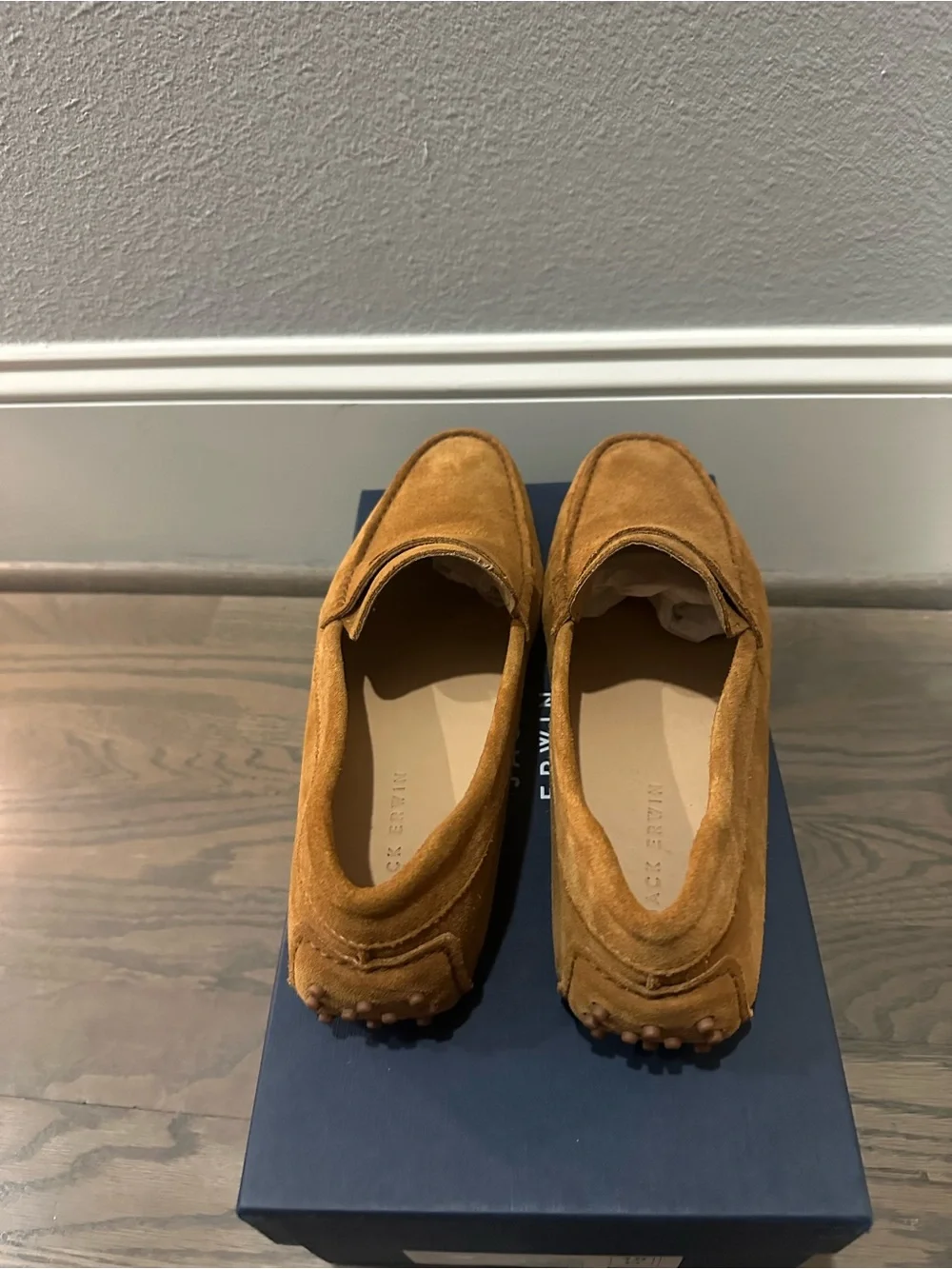 Jack Erwin Parker Loafers in Tan Suede for Men